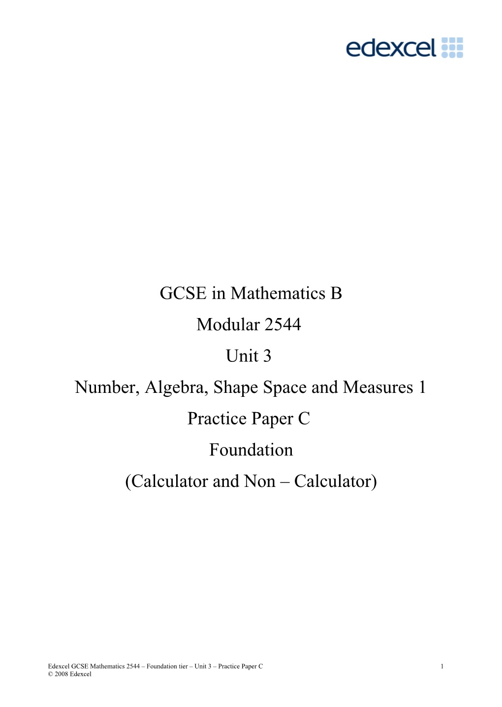 GCSE in Mathematics B