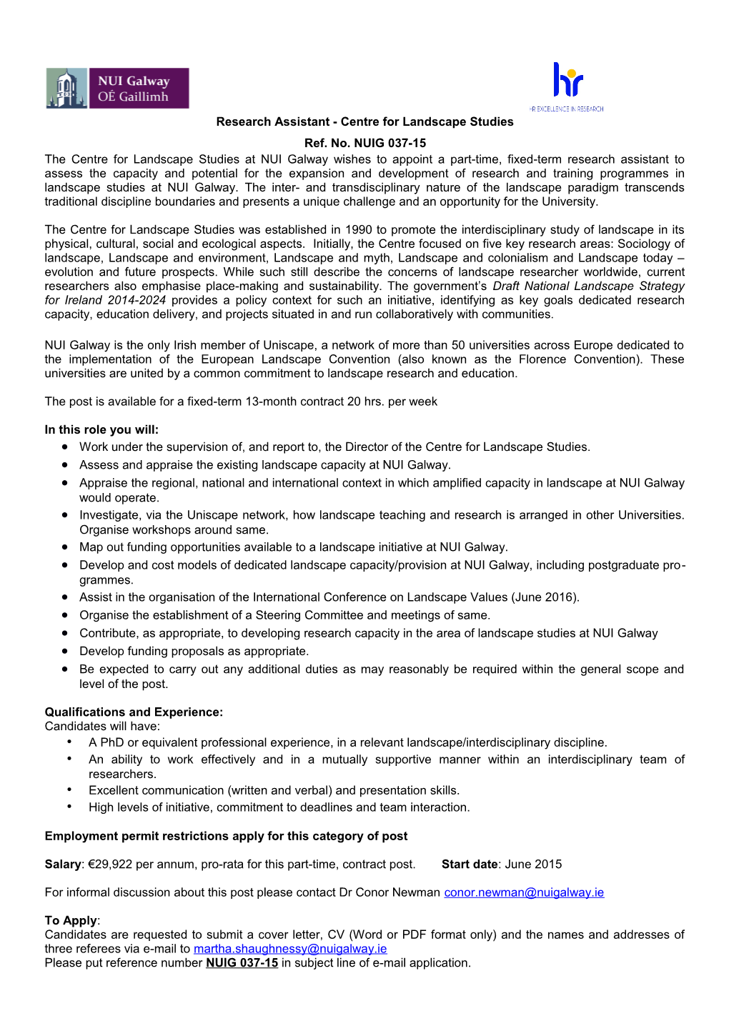 Research Associate at the Irish Centre for Social Gerontology