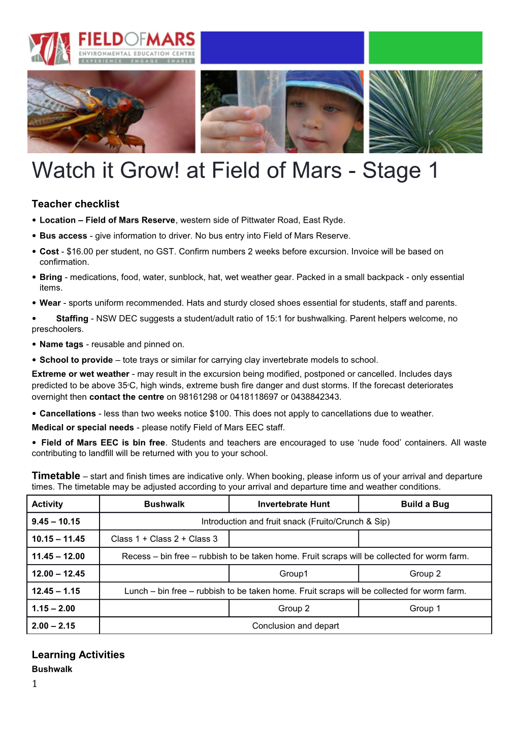 Watch It Grow!At Field of Mars - Stage 1