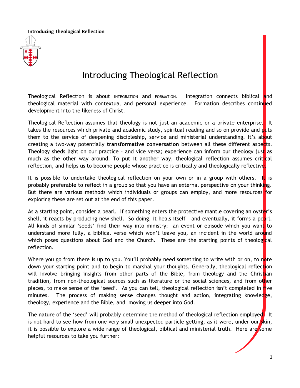 Introducing Theological Reflection