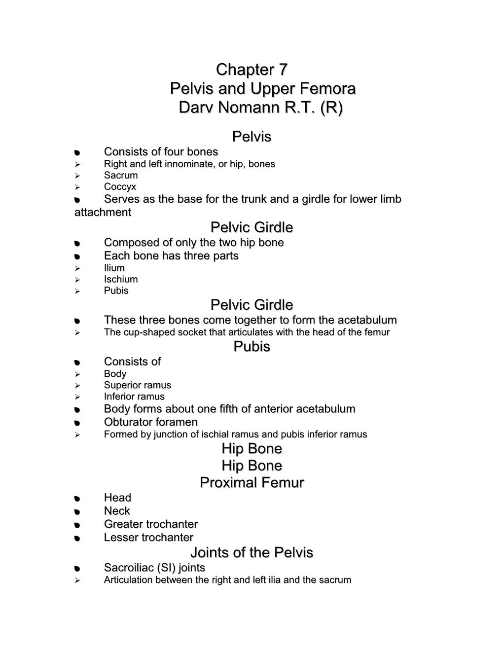 Chapter 7 Pelvis and Upper Femoradarv Nomann R.T. (R)