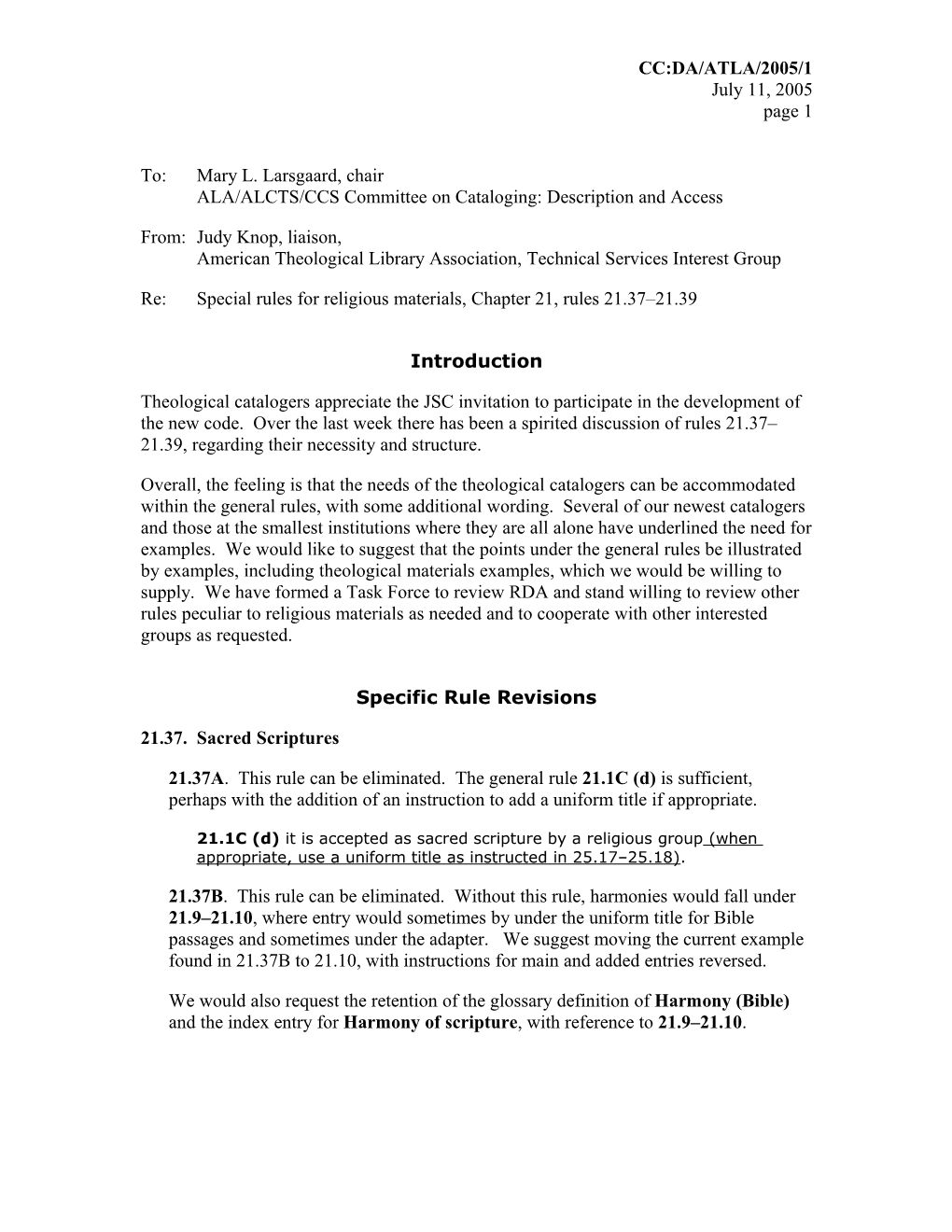 Special Rules for Religious Materials, Chapter 21, Rules 21.37-21-39