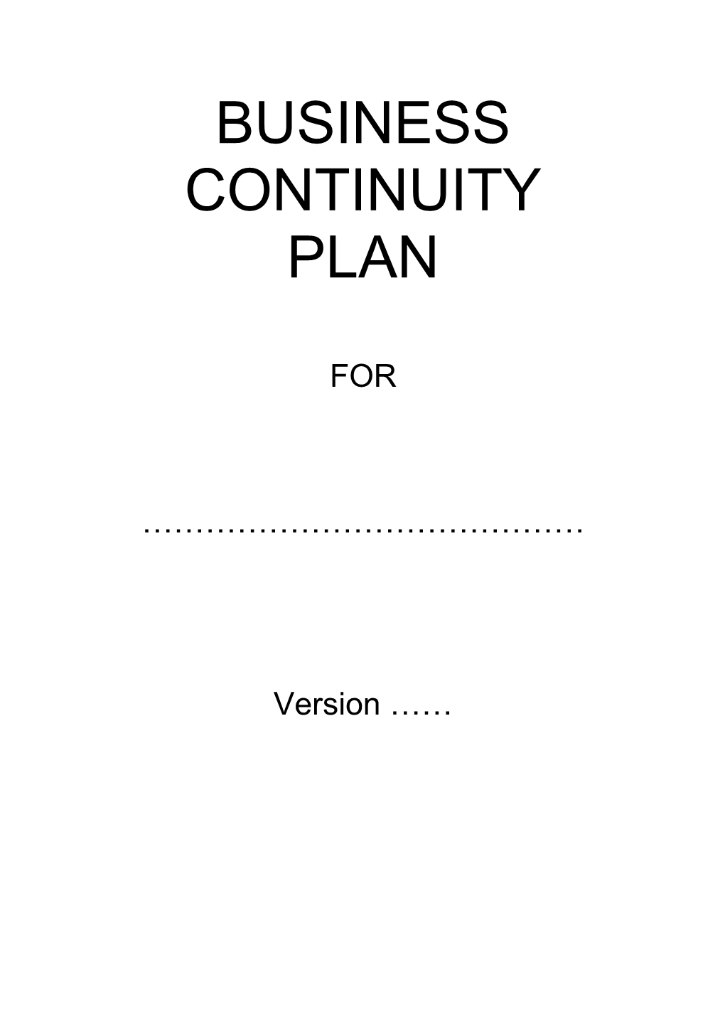 You Re Business Continuity Plan