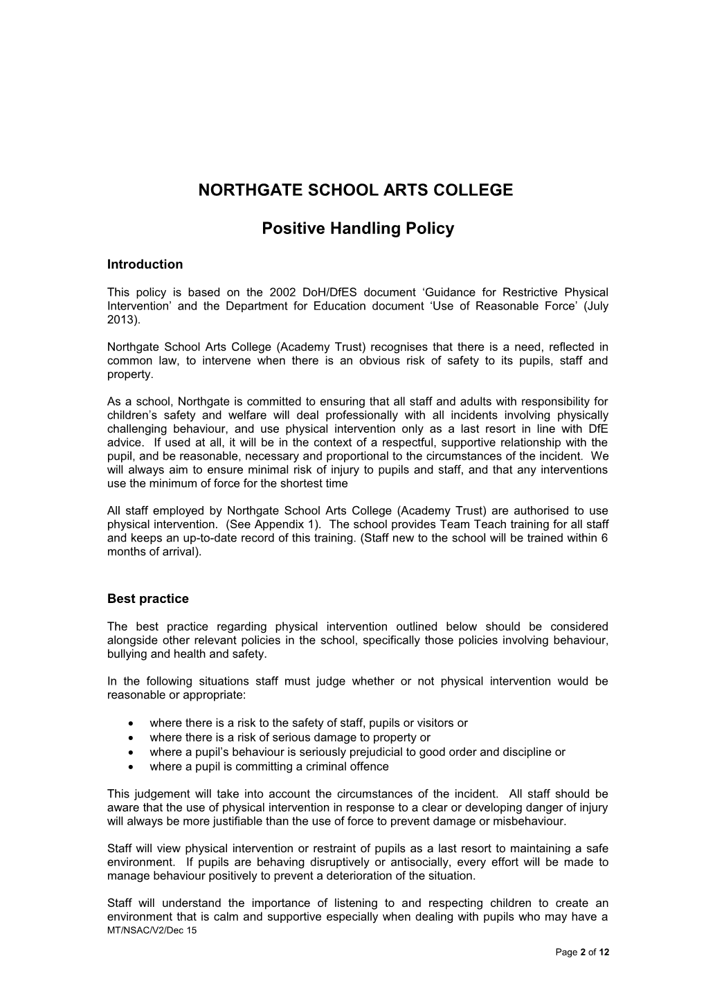 Northgate School Arts College