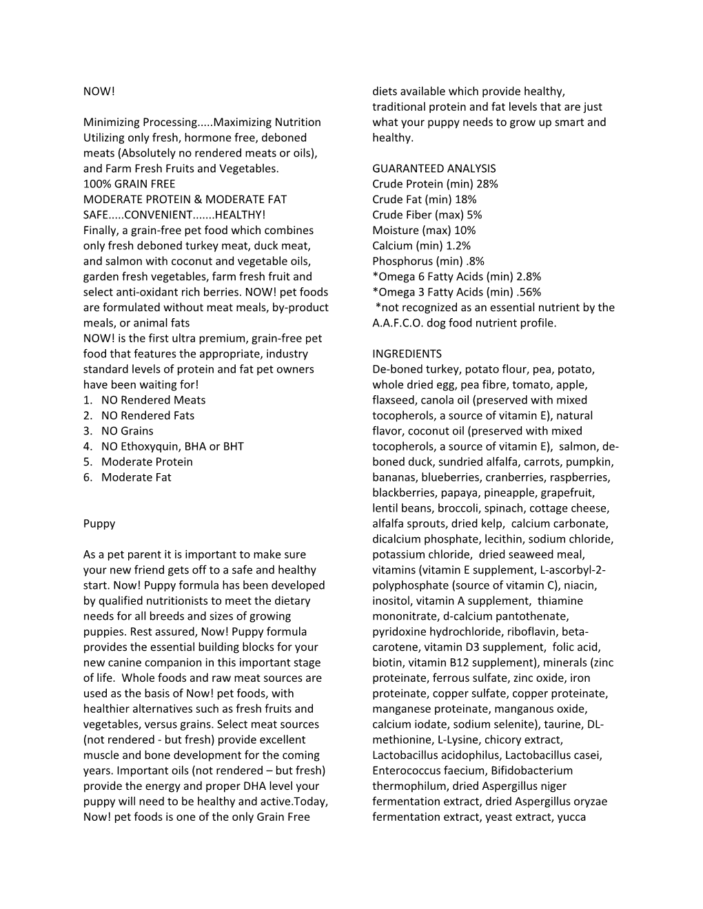 Minimizing Processing Maximizing Nutrition