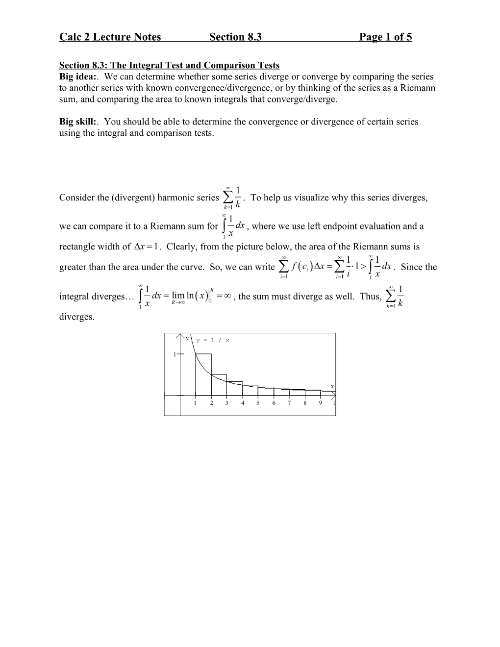 Calculus 2 Lecture Notes, Section 8.3