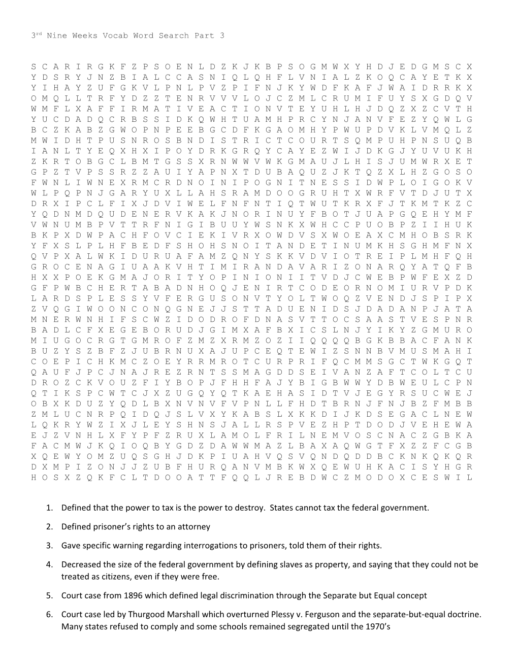 3Rd Nine Weeks Vocab Word Search Part 3