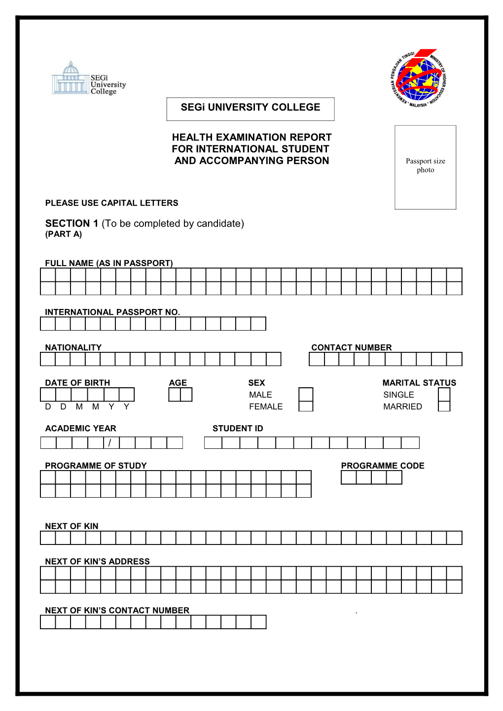 Health Examination Report