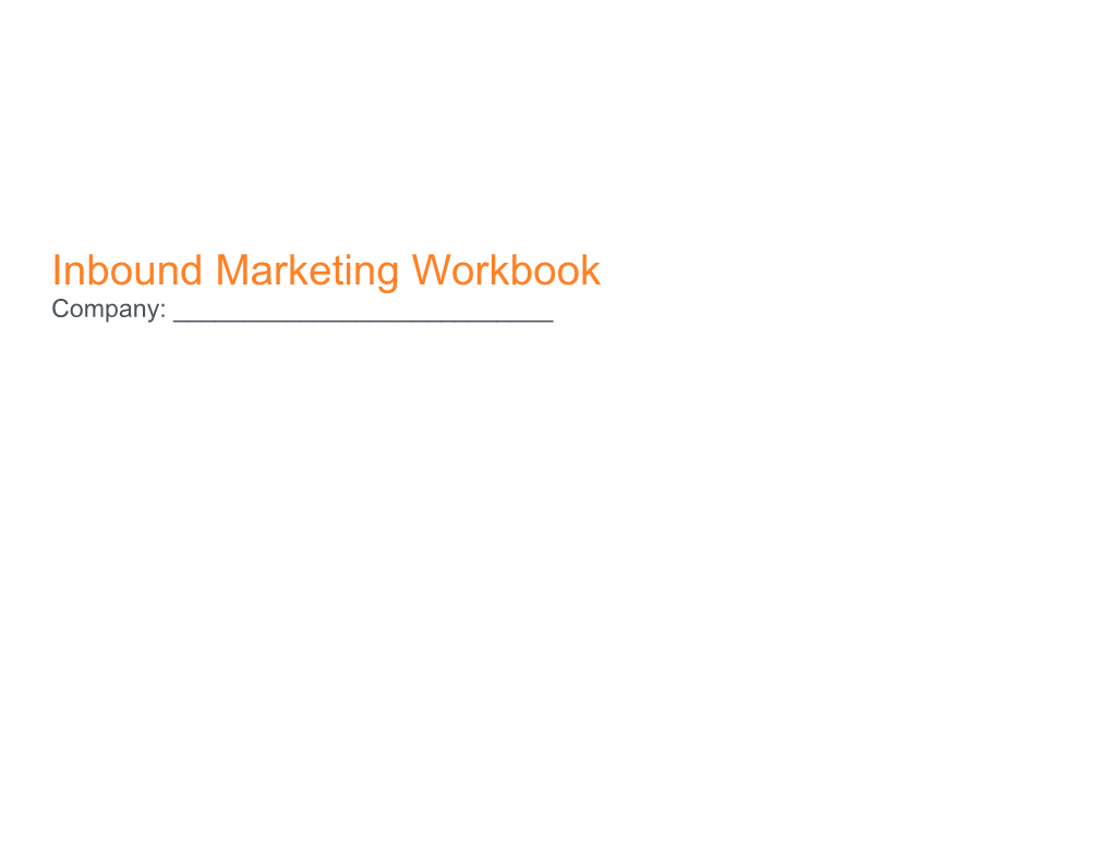 Workbook Instructions for Marketing Agencies