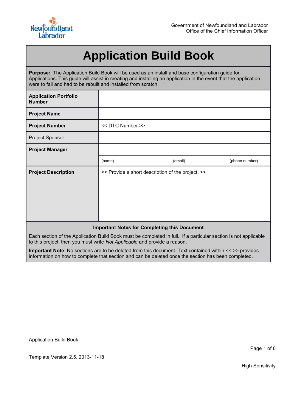 Application Build Book