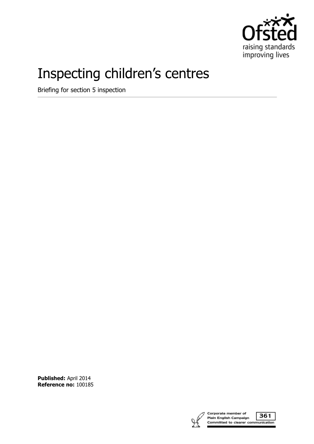 Childrens Centres Briefing