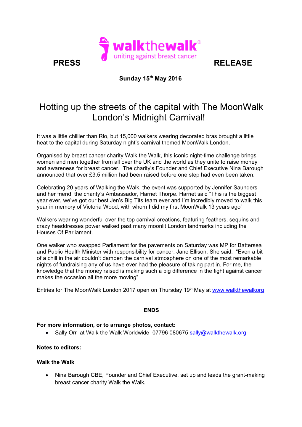 Hotting up the Streets of the Capital with the Moonwalk London S Midnight Carnival!