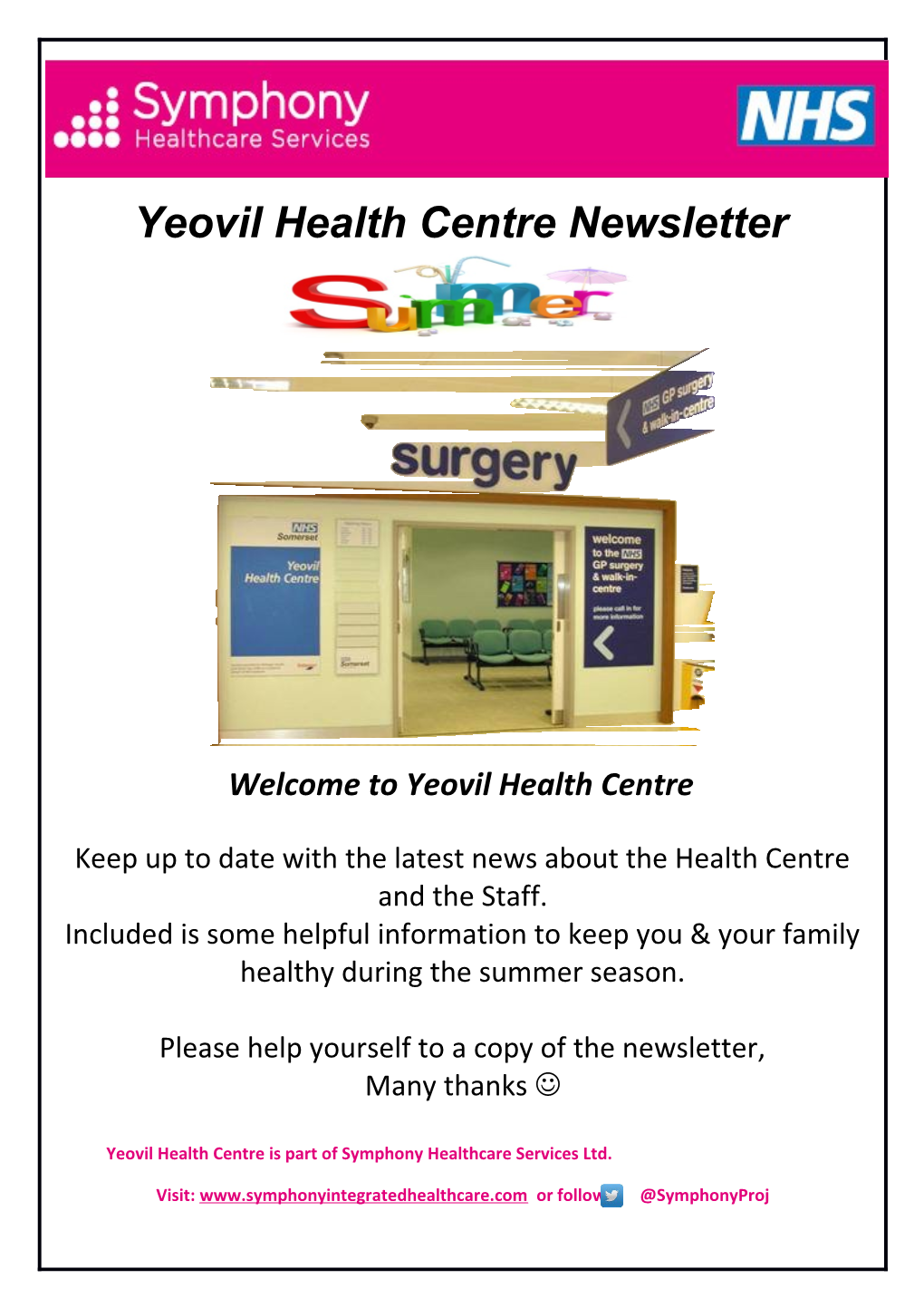 Welcome to Yeovil Health Centre