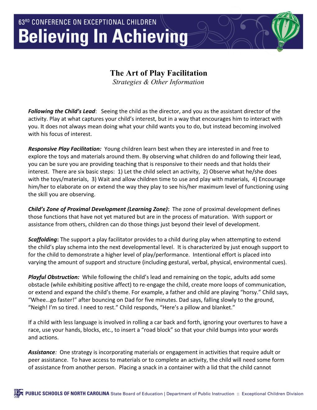 The Art of Play Facilitation