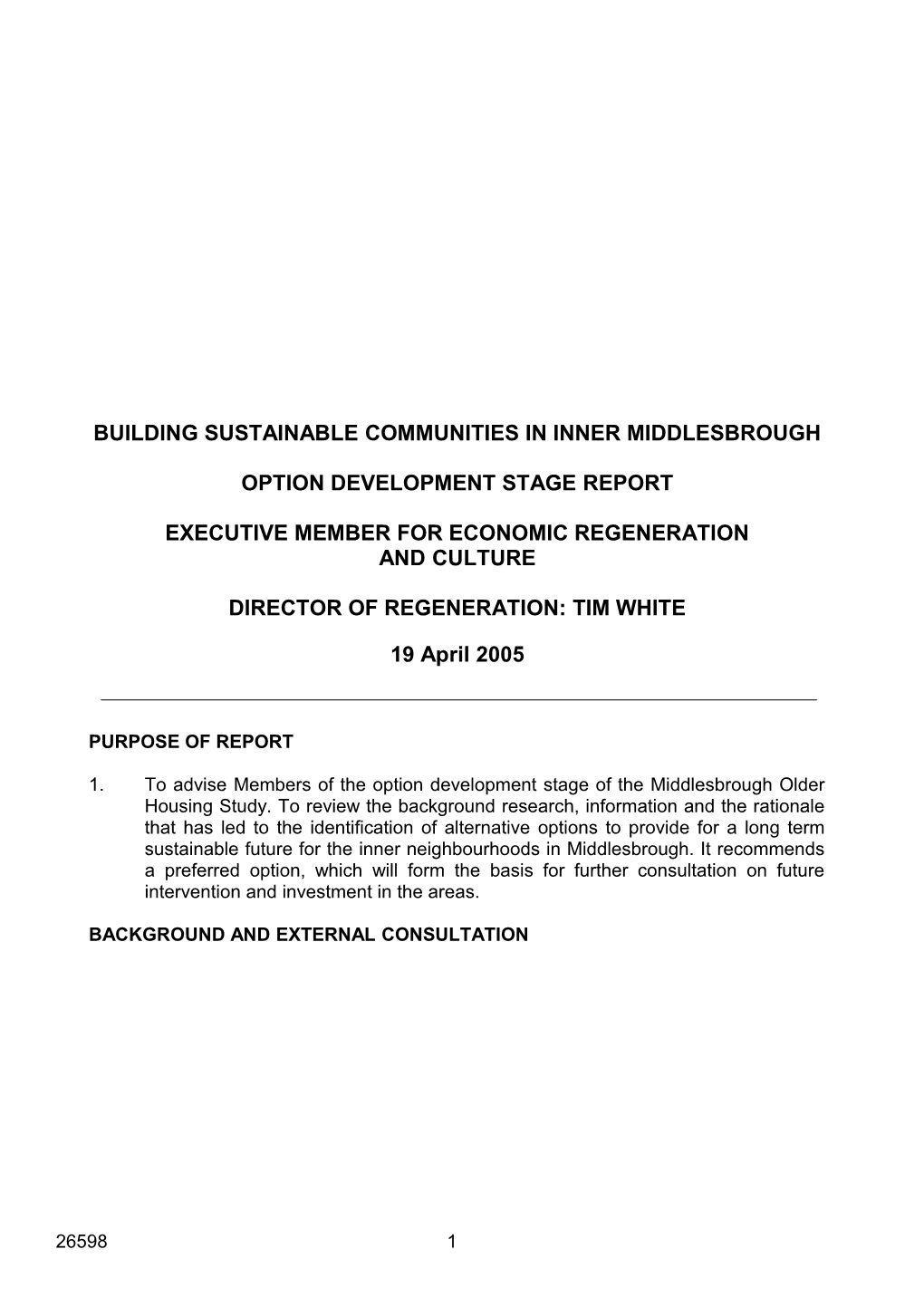 Building Sustainable Communities in Inner Middlesbrough