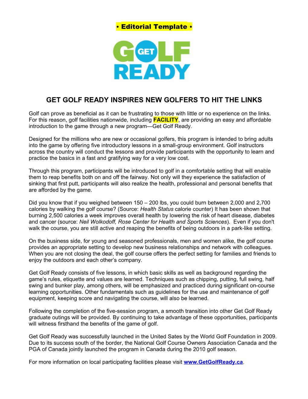 Get Golf Ready Inspires New Golfers to Hit the Links