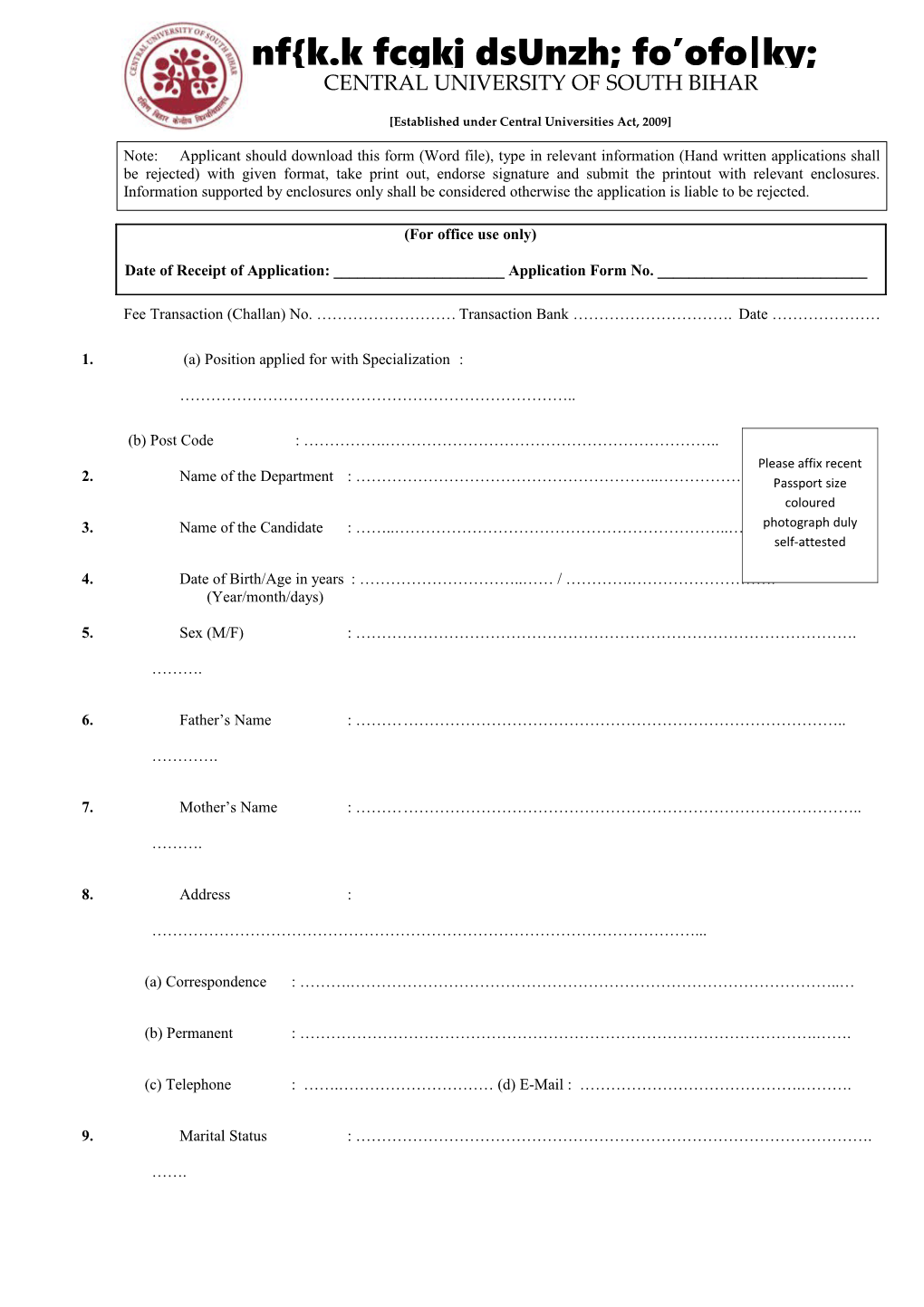 Fee Transaction (Challan) No. Transaction Bank .Date