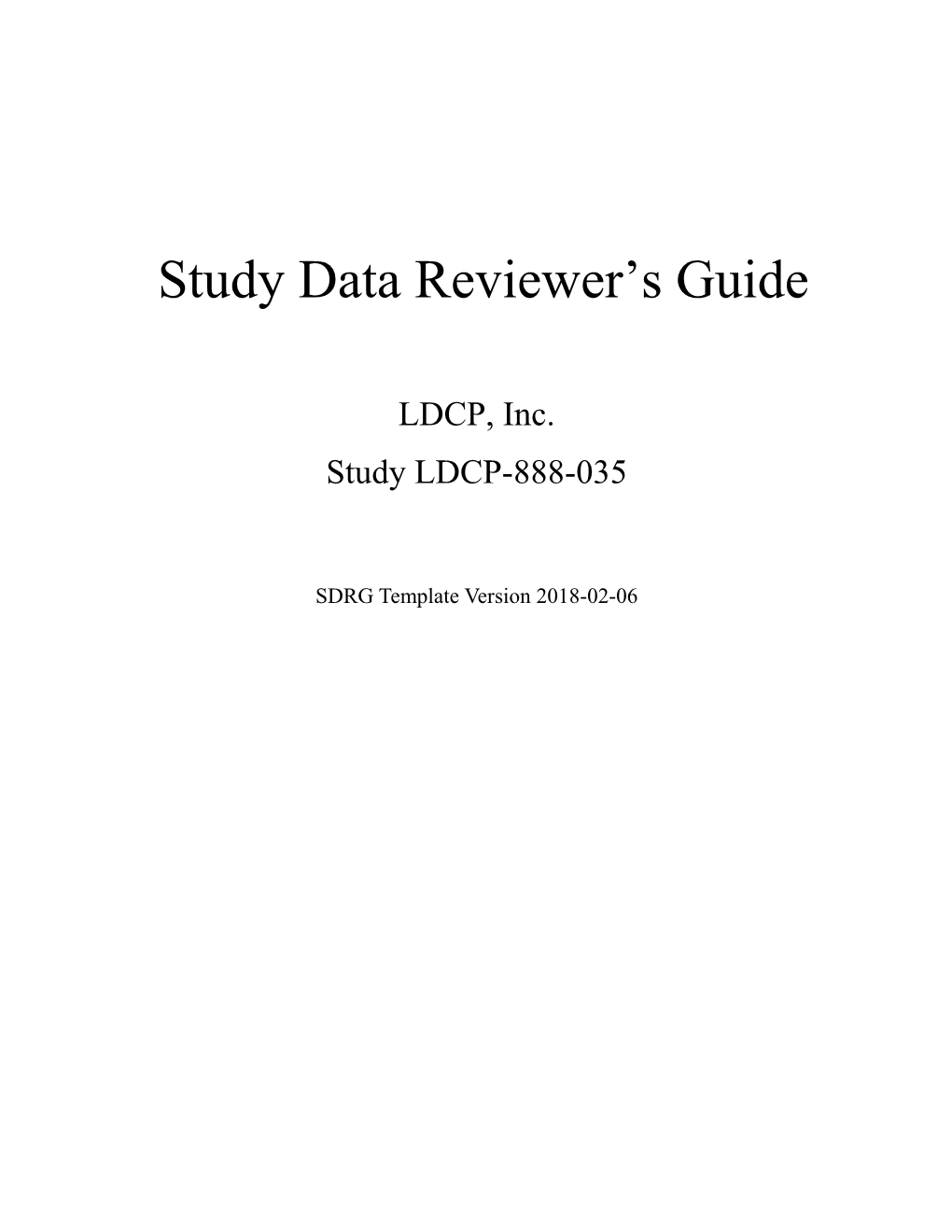 Study LDCP-888-035Study Data Reviewer S Guide