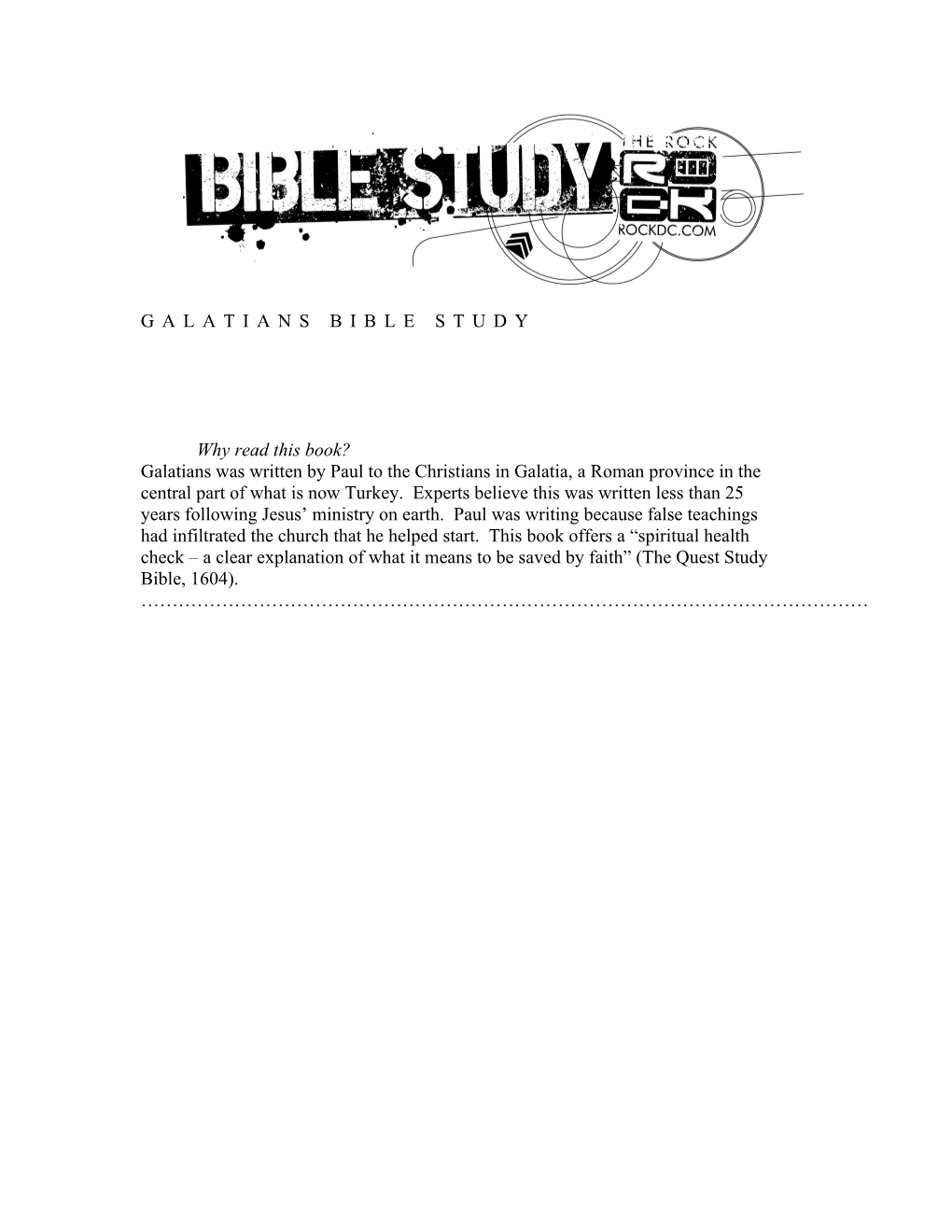 Galatians Bible Study