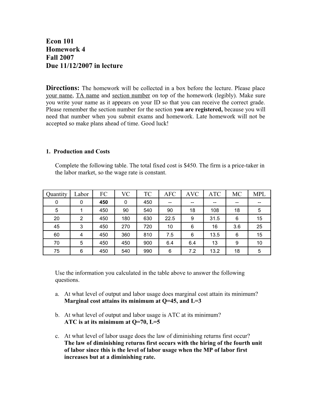 Due 11/12/2007 in Lecture