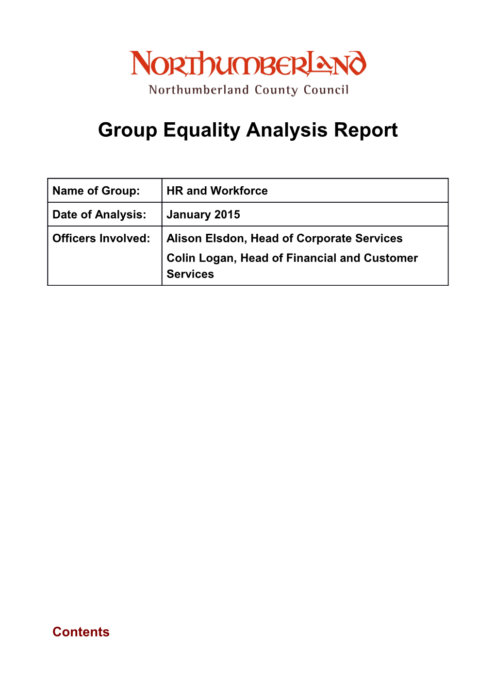 Equalities - Detailed Workforce Equality Analysis Report 2013