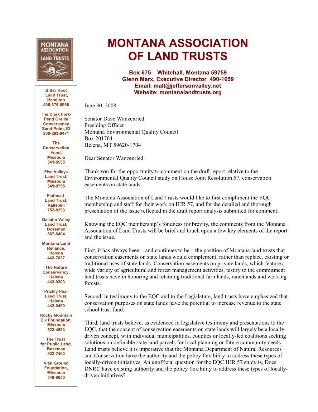 Montana Association of Land Trusts