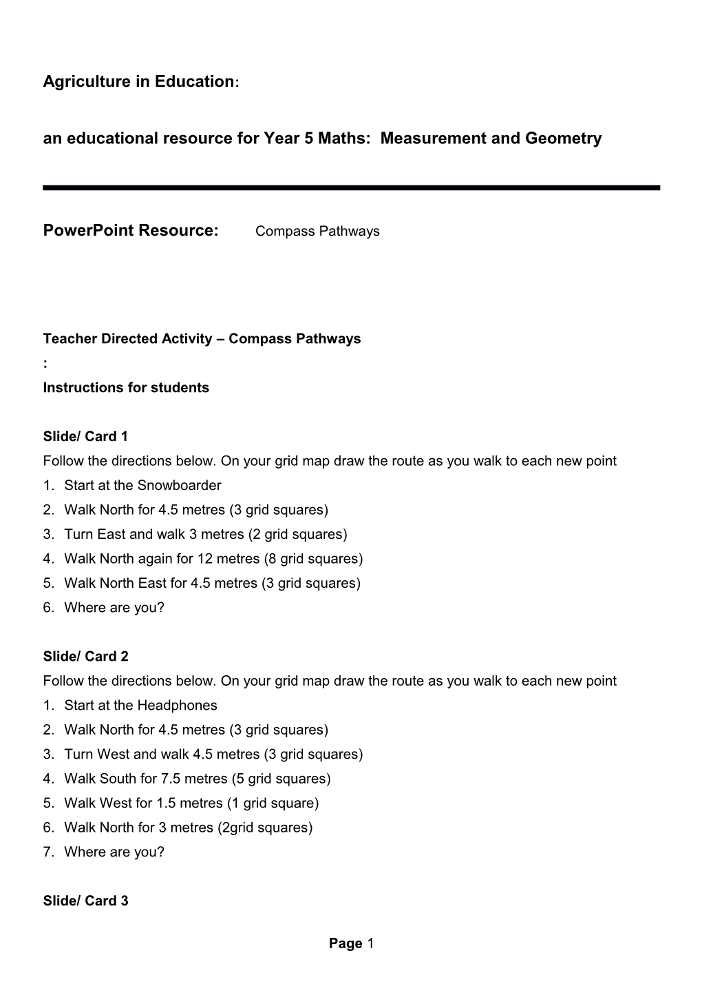 An Educational Resource for Year 5 Maths: Measurement and Geometry