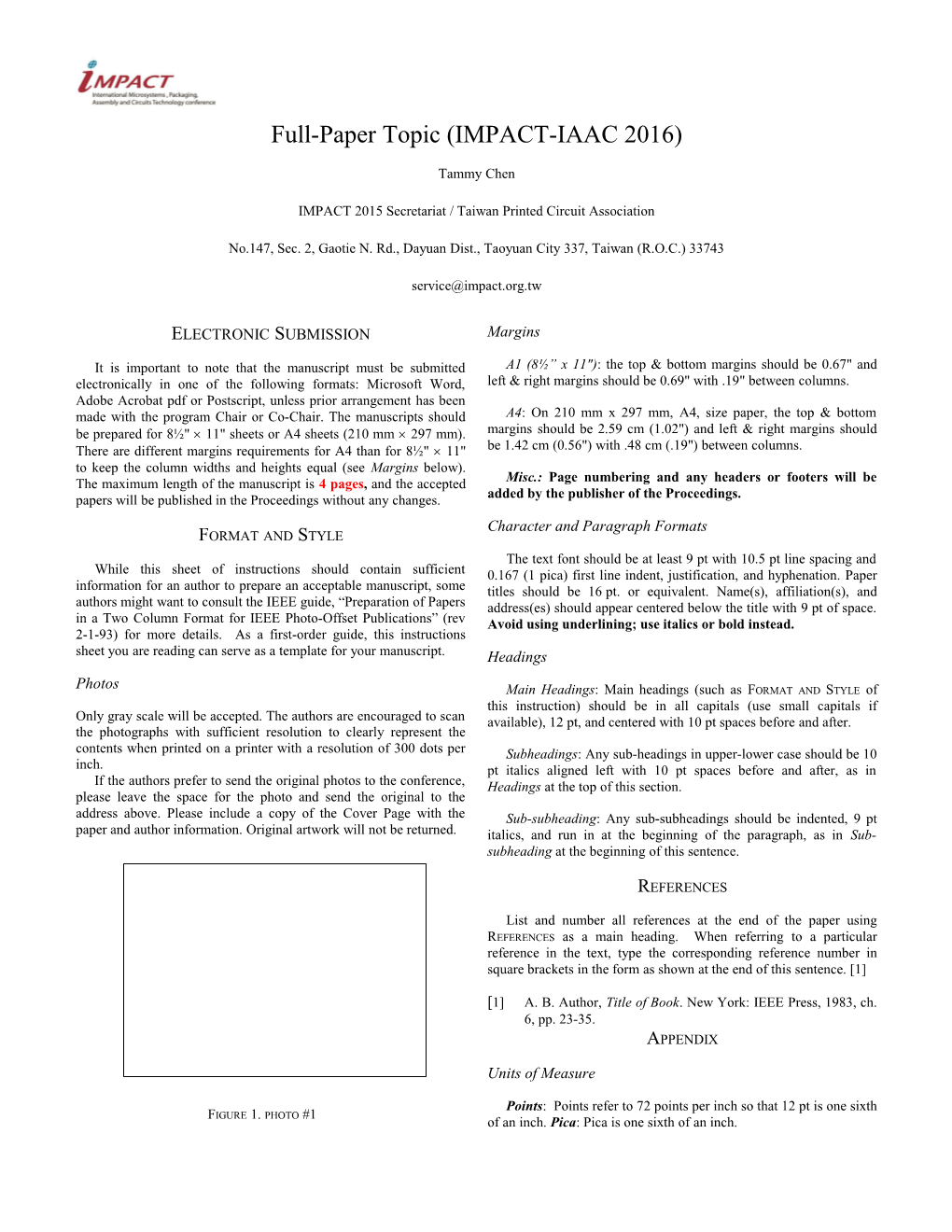 IMPACT 2015 Secretariat / Taiwan Printed Circuit Association