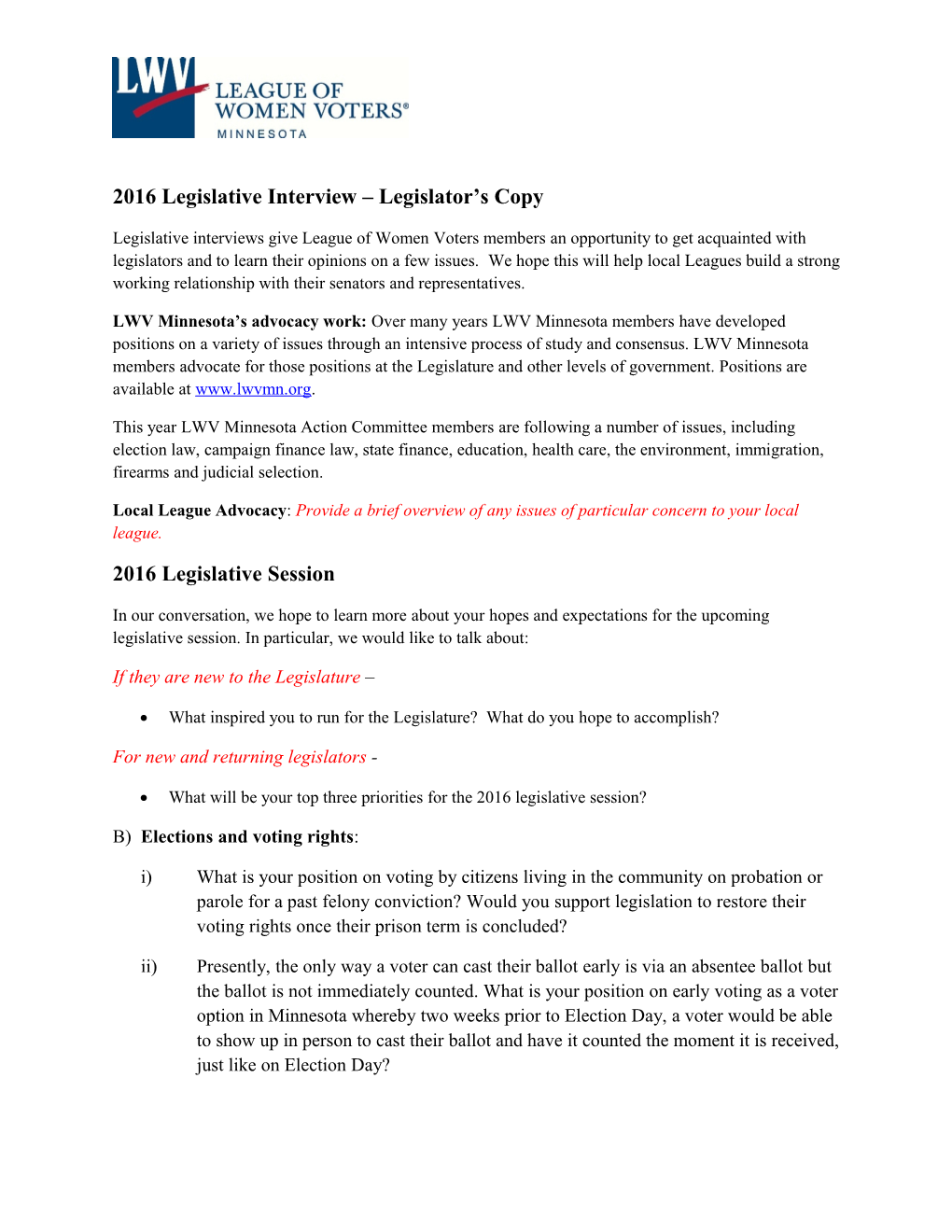 Legislative Interview Legislator S Copy