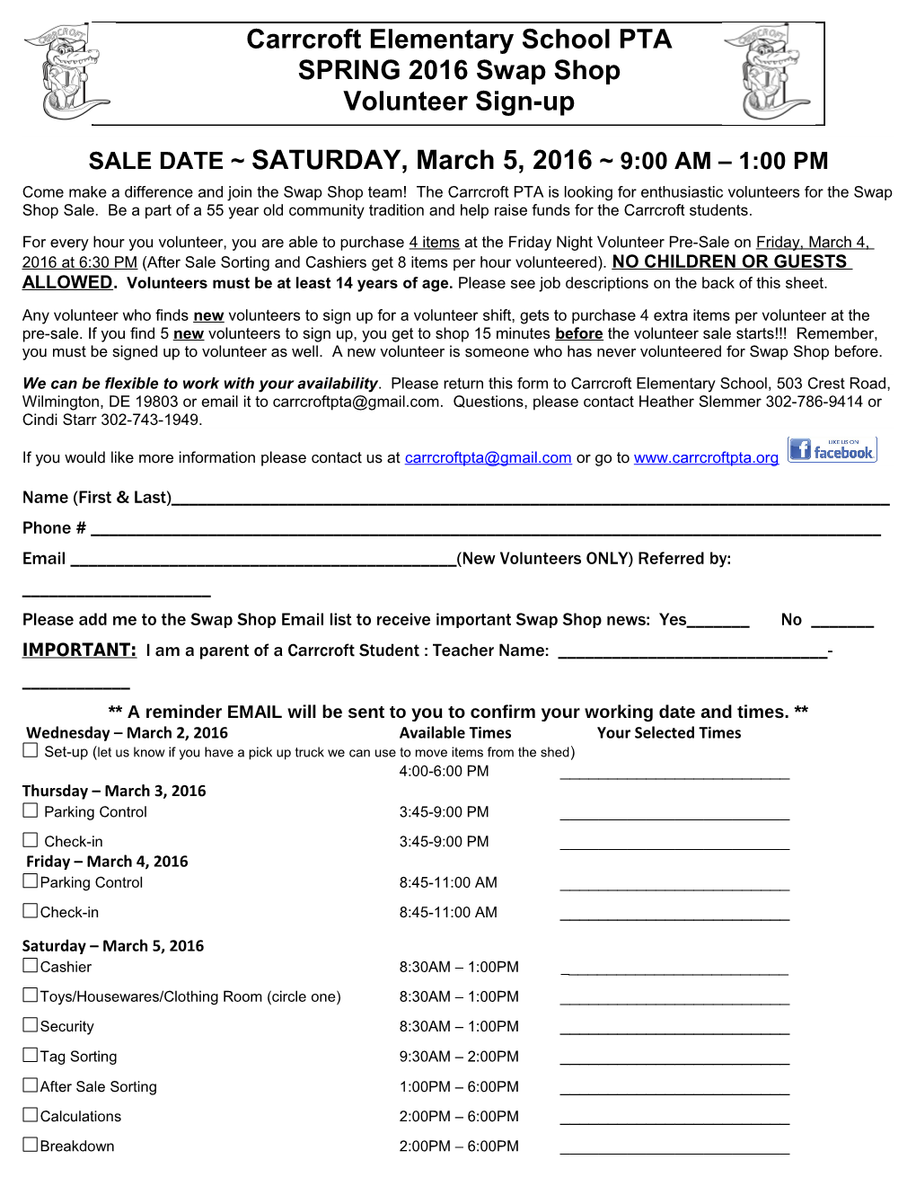 SALE DATE SATURDAY, March 5, 2016 9:00 AM 1:00 PM