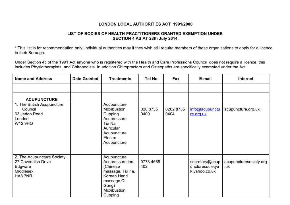 London Local Authorities Act 2000