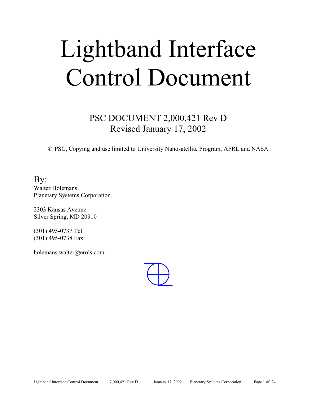 Lightband Interface Control Document