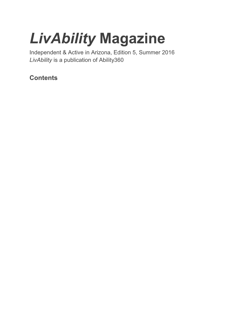 Livability Magazine