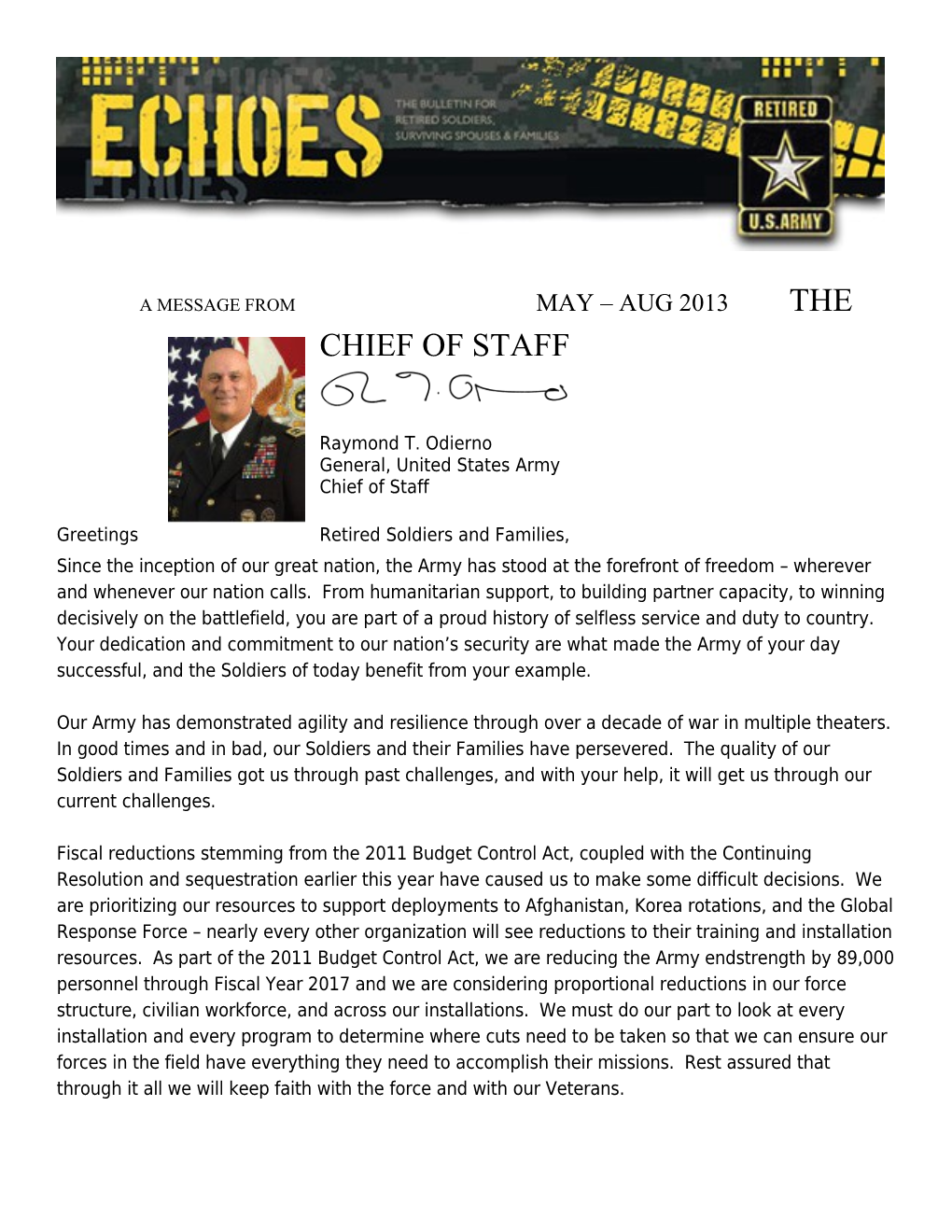 General, United States Army Chief of Staff