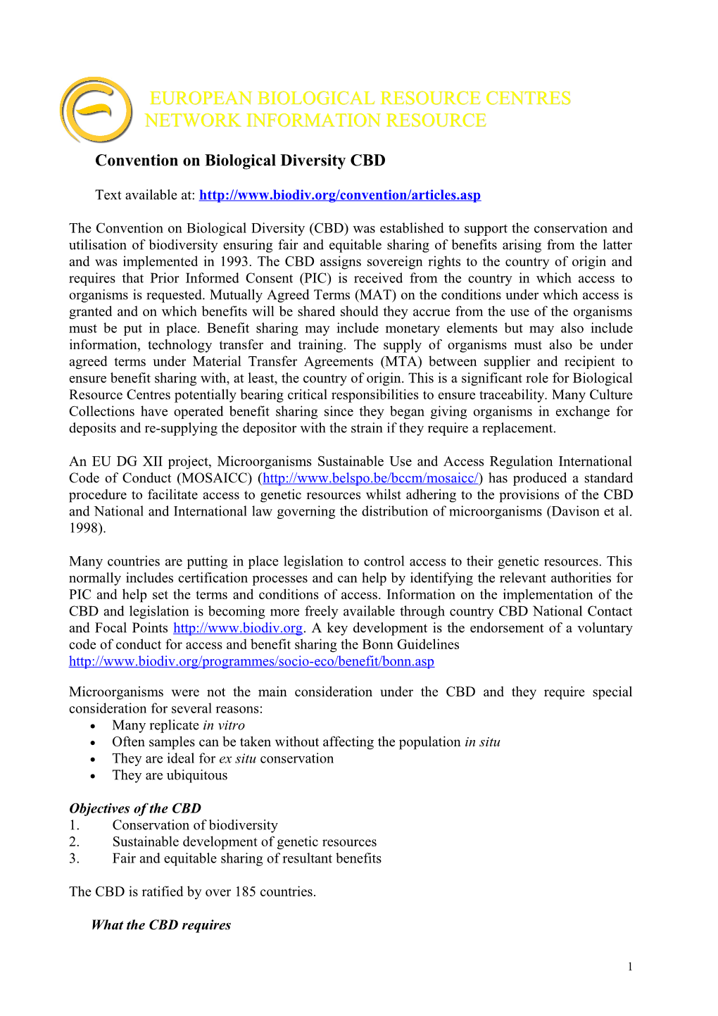 Cabi Bioscience Policy on Access to Ex Situ Genetic Resources