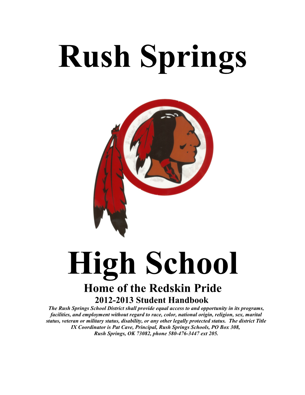 Rush Springs High School Students