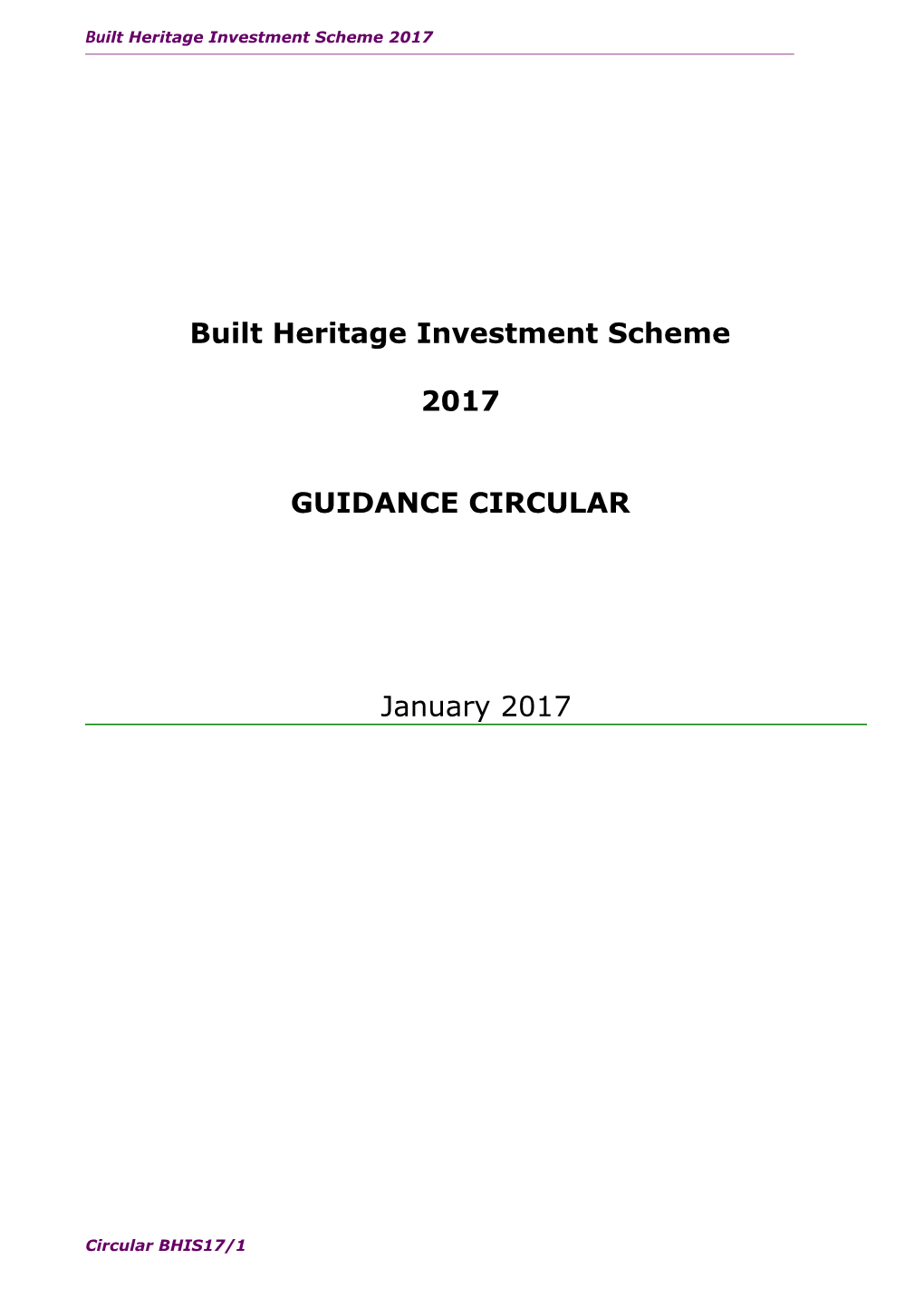 Built Heritage Jobs Leverage Scheme