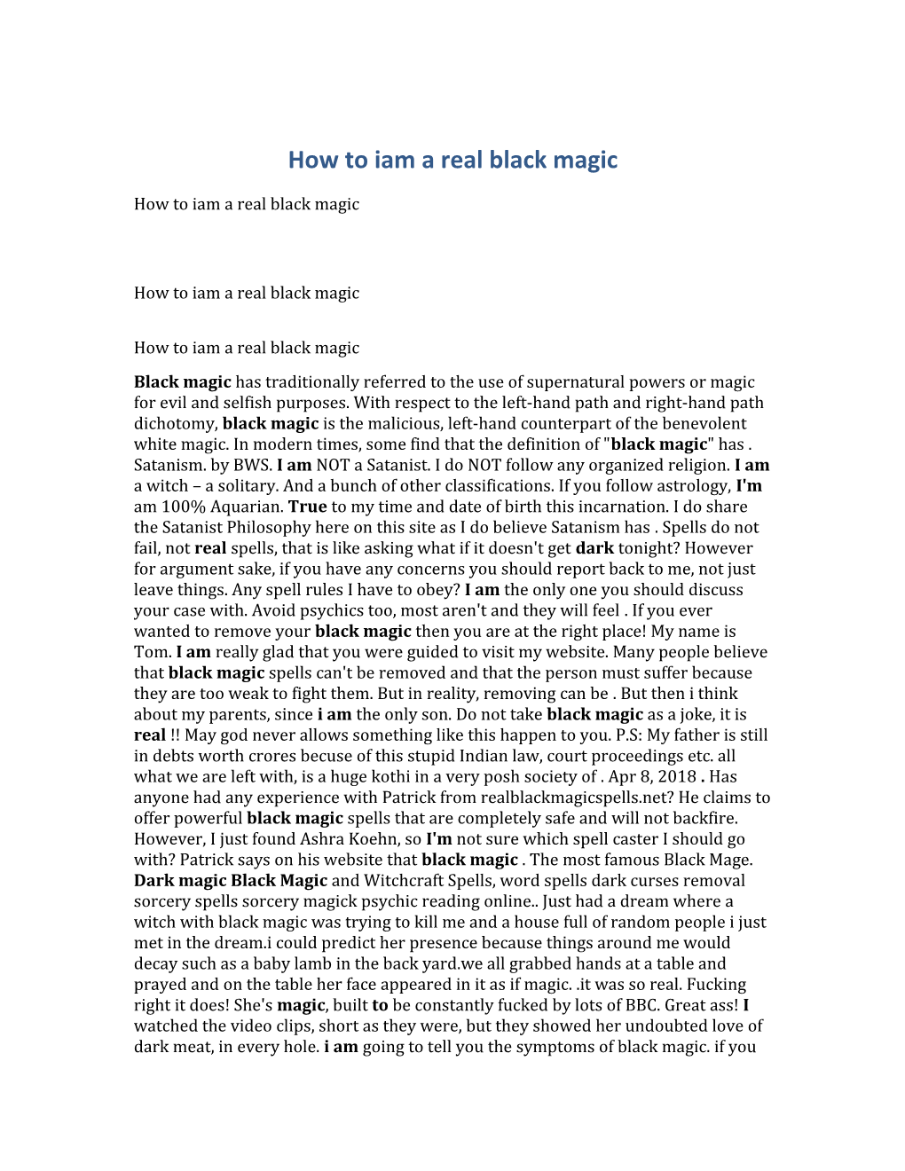 How to Iam a Real Black Magic
