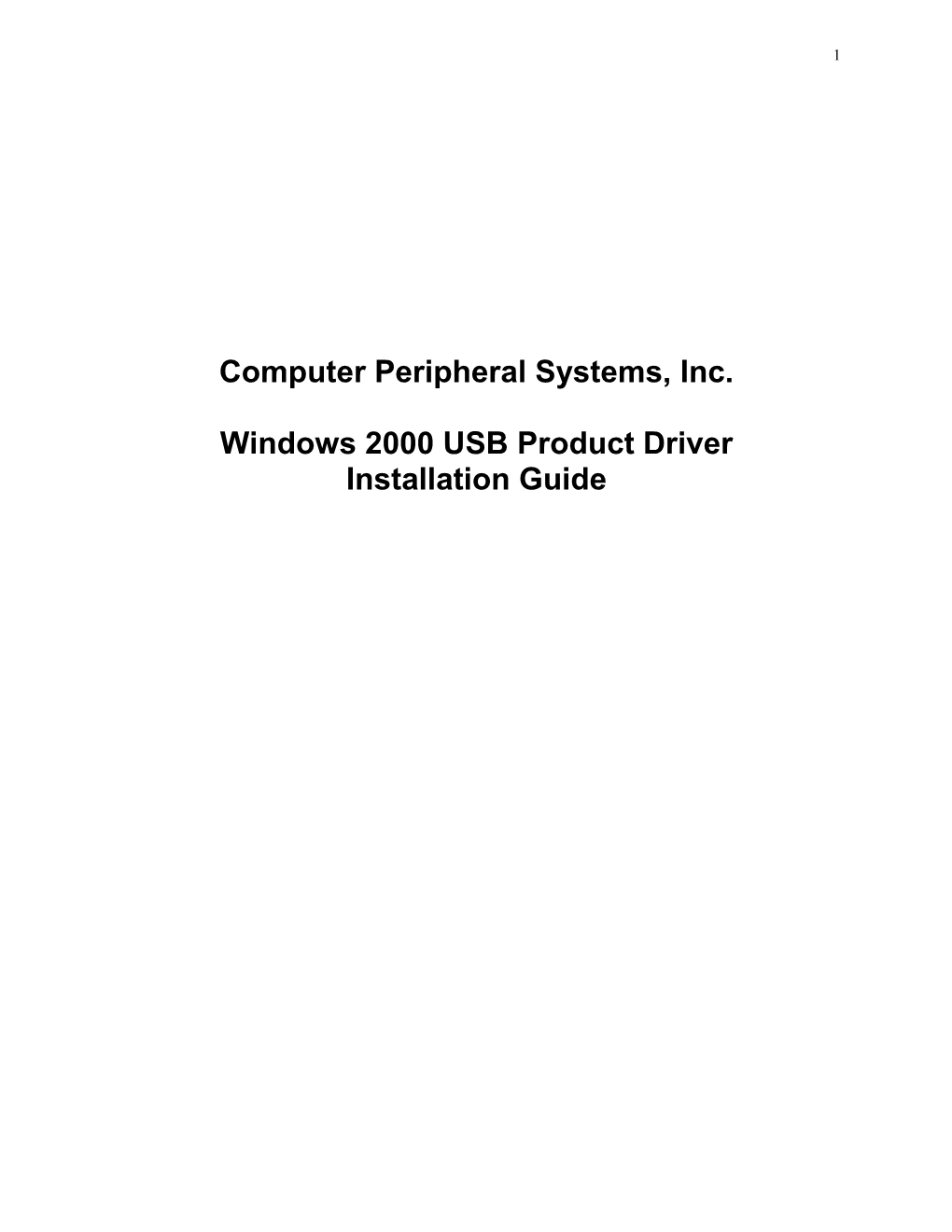 Computer Peripheral Systems, Inc