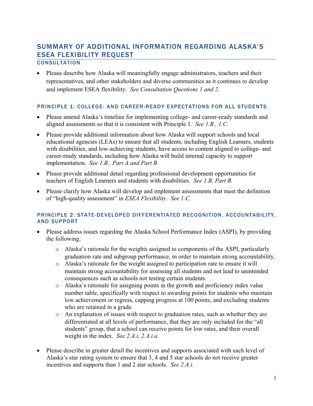 Alaska ESEA Flexbility Letter Regarding Peer Review Feedback May 20, 2013 (MS WORD)