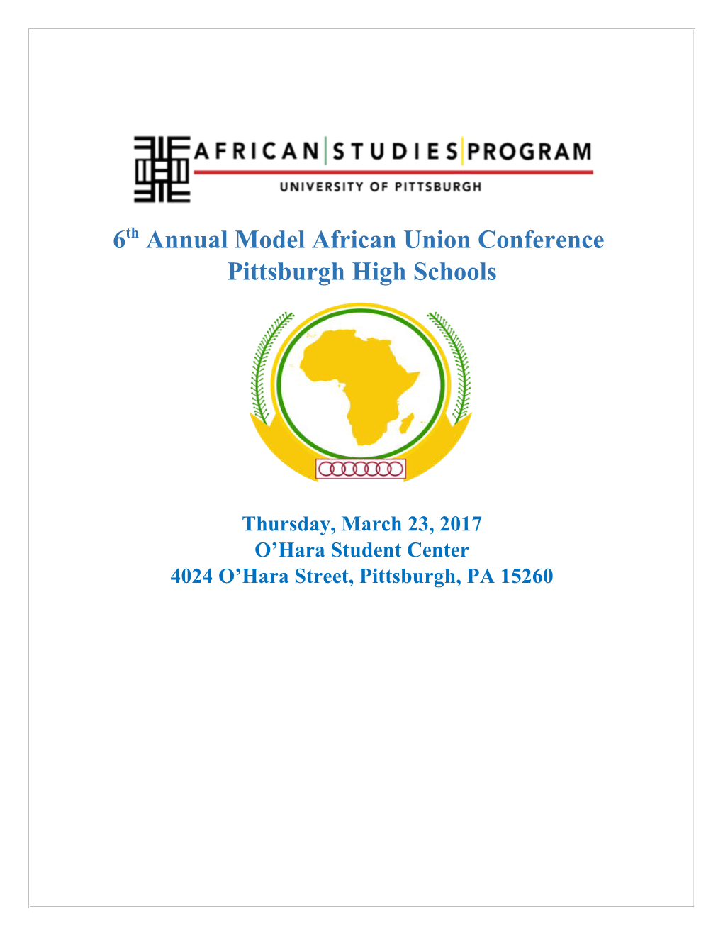 6Th Annual Model African Union Conference