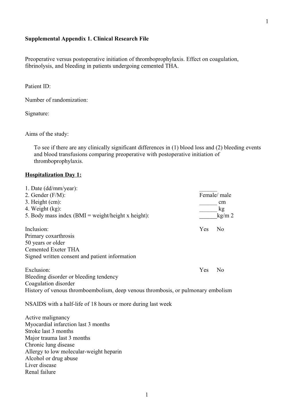 Supplemental Appendix 1. Clinical Research File