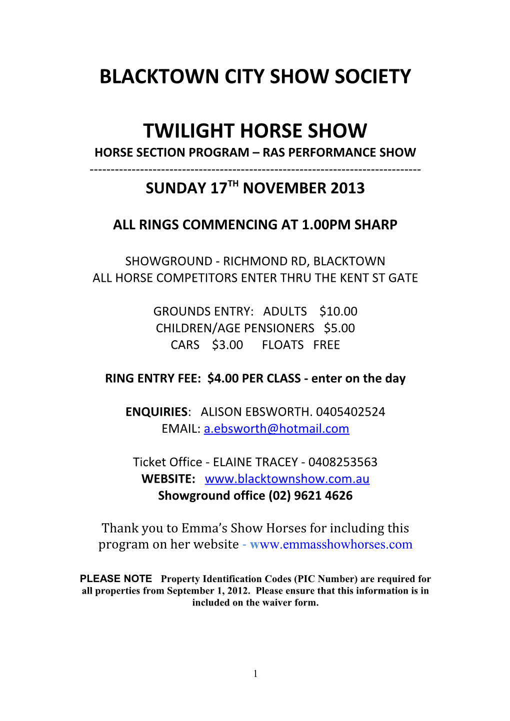 St Ives Twilight Horse Show 2013 Page 1