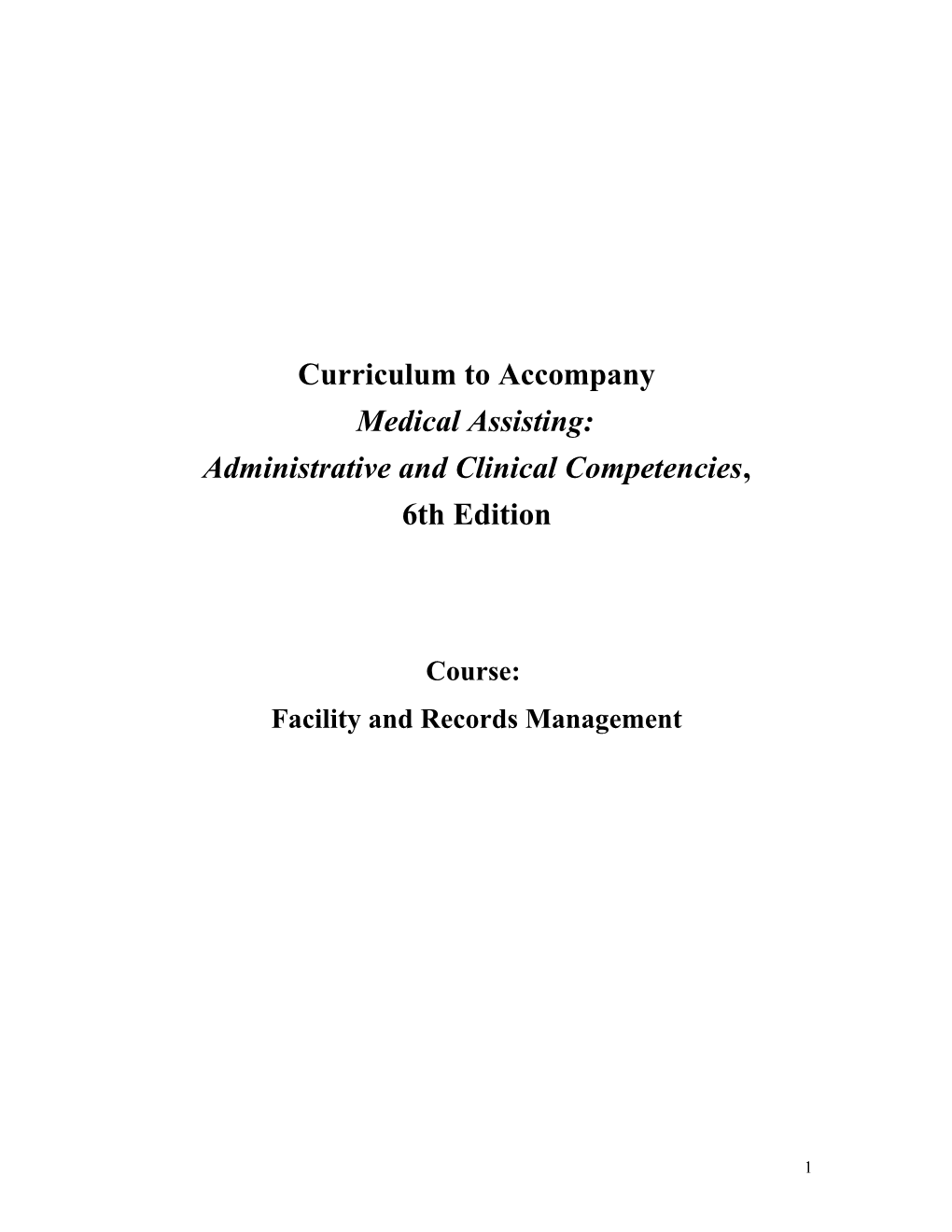 Chapter 7 Facility and Records Management