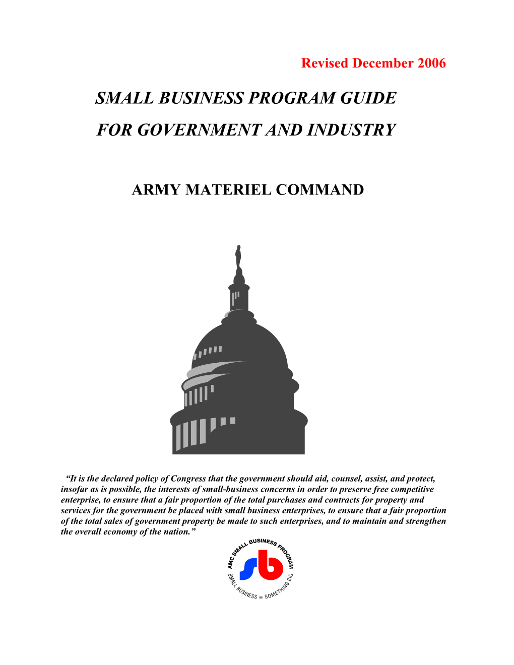 Small Business Program Guide