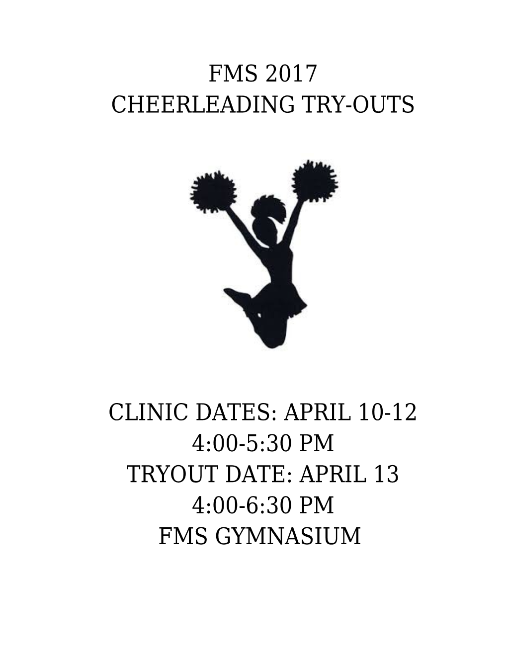 Cheerleading Try-Outs