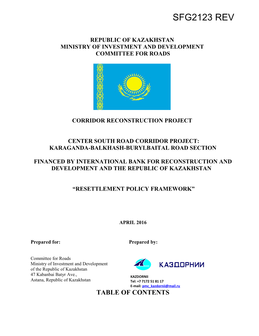 East West Highway Project: Resettlement Implementation Report