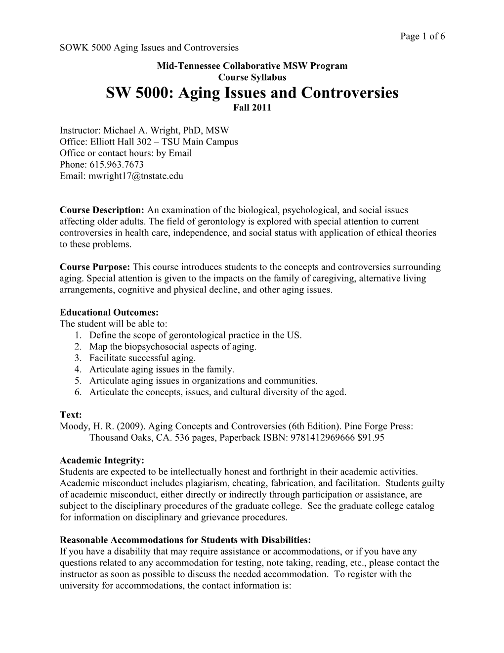 Mid-Tennessee Collaborative MSW Program