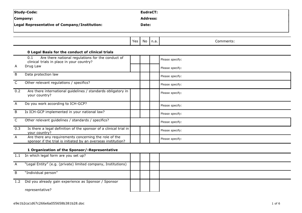 System Audit Checklist