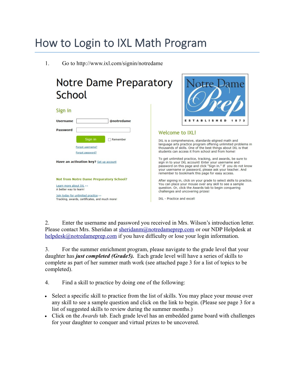 How to Login to IXL Math Program